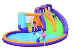 CocoNut Castles Double Slide Water Park with Water Cannon Multi