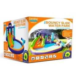 CocoNut Castles Inflatable Bouncy Slide Water Park with Cannon