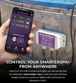 ControlOMatic Saltwater Chlorine Generator with Automatic Chlorine Detection and Mobile App for Spas Up to 2000 Gallons
