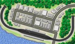 Convergent T Gauge 1:450 Scale Causeway Train Track Layout