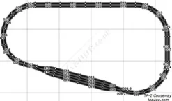 Convergent T Gauge 1:450 Scale Causeway Train Track Layout