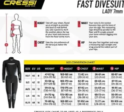 Cressi Fast 7 mm Black/Grey