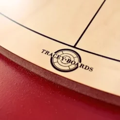 Crokinole Canada Tracey Red Tournament Crokinole Board Game Set Brown and Red