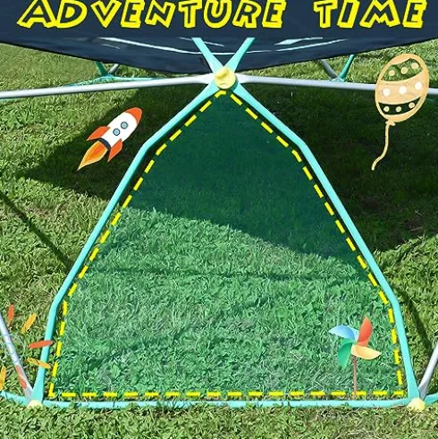 CUAUC 13ft Geometric Dome Climber Play Center Green