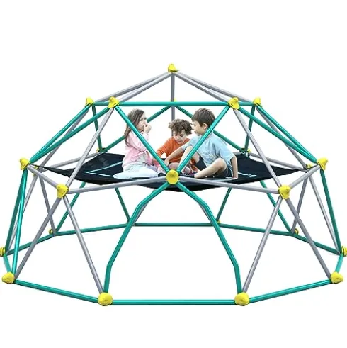 CUAUC 13ft Geometric Dome Climber Play Center Green