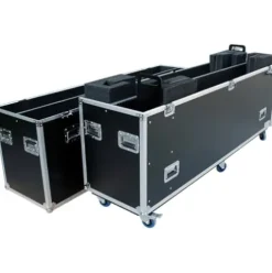 Deejay LED Hard Fly Drive Case for Two 80″ or 90″ LED/Plasma TVs Black