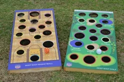 Deep Shot Basketball & Golf Bean Bag Toss Set Green
