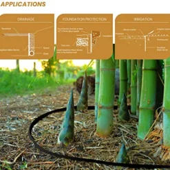 DeepRoot Water Barrier Versatile Bamboo Garden Barrier 36″ x 200′ Roll Black
