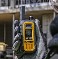 DEWALT DXFRS300 Heavy Duty Waterproof Walkie Talkies Black – 24 Pack with 4X Gang Chargers