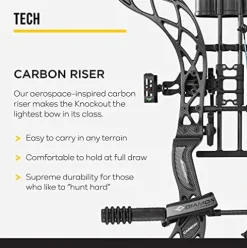 Diamond Archery Carbon Knockout Compound Bow 60 lbs Left Hand Carbon Fiber