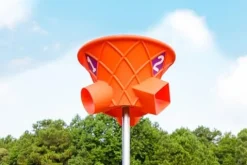 Discount Playground Supply 7 Foot Triple Shoot Children’s Basketball Game Inground Mount Outdoor Hoop Orange