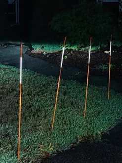 DISCOUNT SNOWSTAKES .COM 4ft Orange Driveway Markers with Reflective Tape