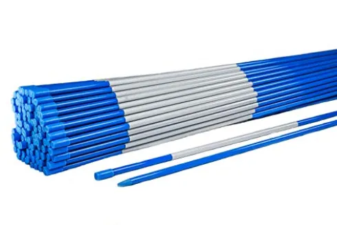 DISCOUNT SNOWSTAKES .COM 4ft Blue Driveway Markers with Reflective Tape