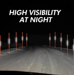 DISCOUNT SNOWSTAKES .COM 5ft Pro Snow Stakes with Reflective Tape Orange/Blue