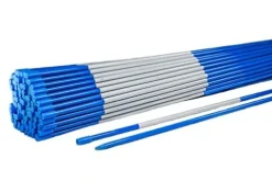 DISCOUNT SNOWSTAKES .COM 5ft Blue Pro Snow Stakes with Hi-Vis Reflective Tape Orange/Blue