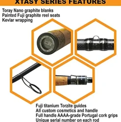 Dobyns Rods Xtasy Series 7’2” Casting Bass Fishing Rod Black / Cork