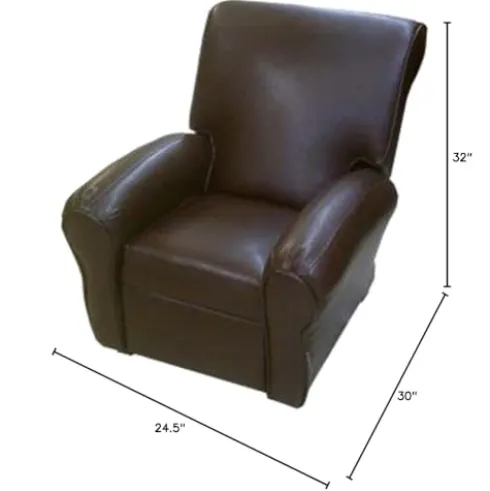 Dozydotes Big Kids Recliner with Armrest Pecan Leather