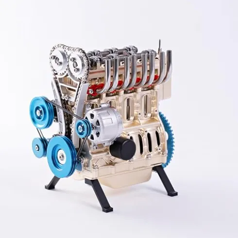 DUKE BEAR HOME Full Metal 4 Cylinder Engine Assembly Kit 350+ Pcs DIY Toy Gift