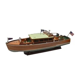 Dumas 1929 Commuter Boat Wooden Model Kit 1/12 Scale Black
