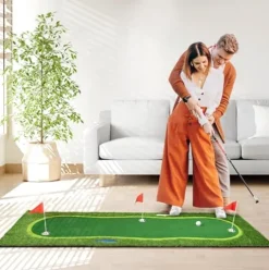 DWVO Golf Putting Green 3.3X10ft Practice Putting Mat Green
