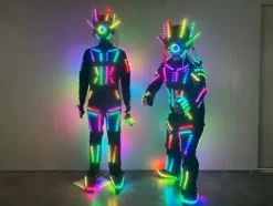 Earthradius LED Robot Suit Festival Costume Multi Color M