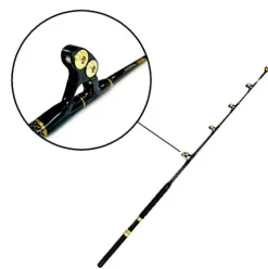 EAT MY TACKLE 50 Wide 2 Speed Fishing Reel with 160-200 Pound Tournament Rod