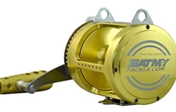 EAT MY TACKLE 50 Wide 2 Speed Fishing Reel with 160-200 Pound Tournament Rod