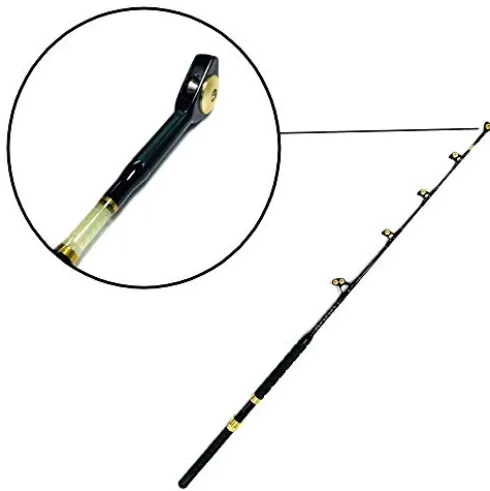 EAT MY TACKLE 50 Wide 2 Speed Fishing Reel with 160-200 Pound Tournament Rod