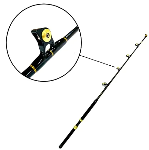 EAT MY TACKLE 80 Wide 2 Speed Fishing Reel with Blue/Black Tournament Edition Rod