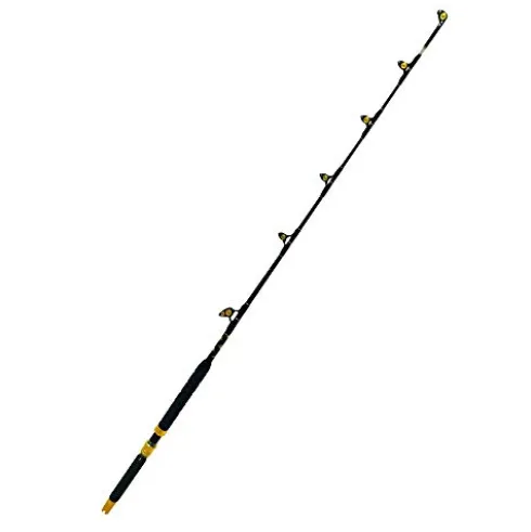 EAT MY TACKLE 30 Wide 2 Speed Fishing Reels on 30-50 Pound Tournament Rods Gold (2 Pack)