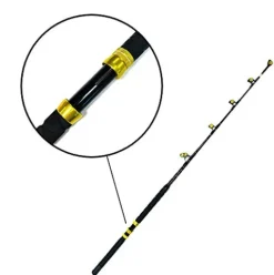 EAT MY TACKLE 80 Wide 2 Speed Fishing Reels on 130-160 lb Blue Marlin Rods (4 Pack) Black