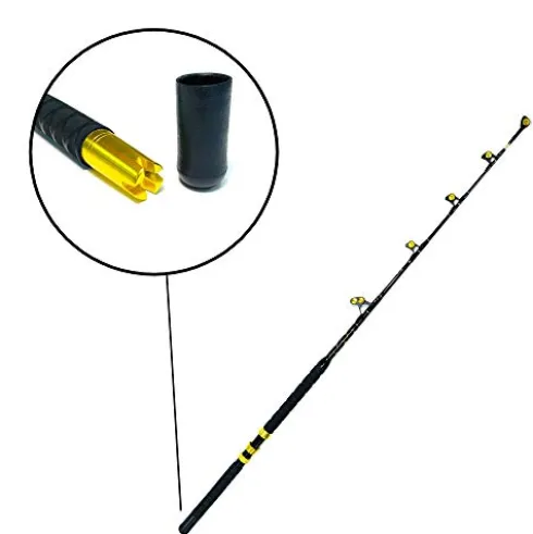 EAT MY TACKLE 80 Wide 2 Speed Fishing Reels on 130-160 lb Blue Marlin Rods (4 Pack) Black