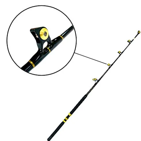 EAT MY TACKLE 80 Wide 2 Speed Fishing Reels on 130-160 lb Blue Marlin Rods (4 Pack) Black
