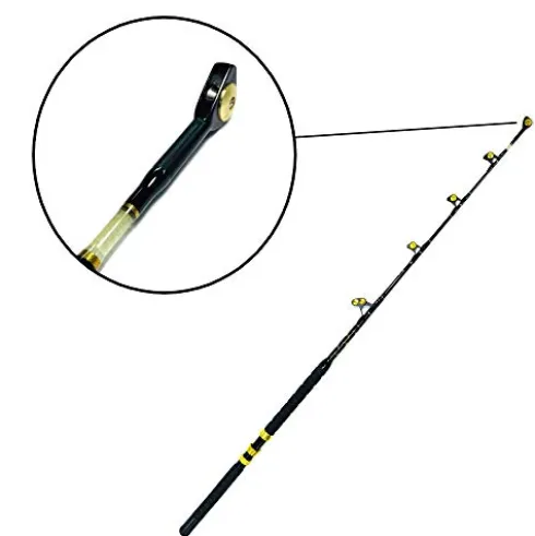 EAT MY TACKLE 80 Wide 2 Speed Fishing Reels on 130-160 lb Blue Marlin Rods (4 Pack) Black