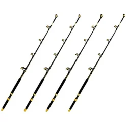 EAT MY TACKLE 80 Wide 2 Speed Fishing Reels on Blue Marlin Tournament Rods (4 Pack)