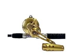 EAT MY TACKLE Amberjack Jigging Rod and Reel Combo Black Blue Gold