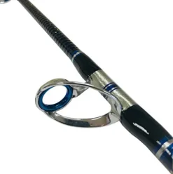 EAT MY TACKLE Amberjack Jigging Rod and Reel Combo Black Blue Gold