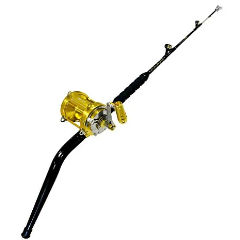 EAT MY TACKLE 80W 2-Speed Reel on Long Dredge Rod Gold