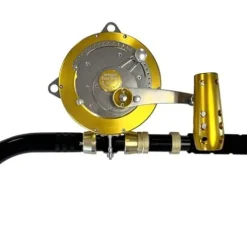 EAT MY TACKLE 130W 2-Speed Reel on 160-200lb Bent Butt Tournament Rod Black