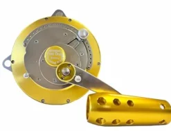 EAT MY TACKLE 130W 2-Speed Twin Drag Fishing Reel Gold