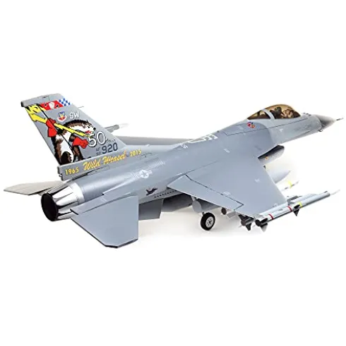 E-flite RC Airplane F-16 Falcon 80mm EDF Jet BNF Basic Gray
