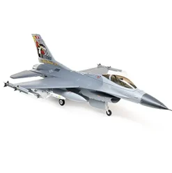 E-flite RC Airplane F-16 Falcon 80mm EDF Jet BNF Basic Gray