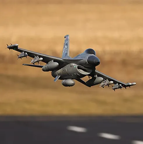 E-flite RC Airplane F-16 Falcon 80mm EDF Jet BNF Basic Gray