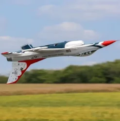 E-flite RC Airplane F-16 Thunderbirds 70mm EDF Jet BNF Basic Red/White