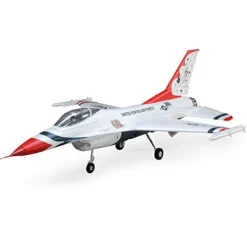 E-flite RC Airplane F-16 Thunderbirds 70mm EDF Jet BNF Basic Red/White