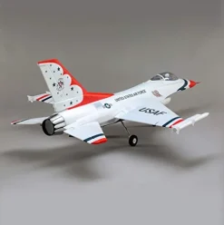E-flite RC Airplane F-16 Thunderbirds 70mm EDF Jet BNF Basic Red/White