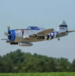 E-flite RC Airplane P-47 Razorback 1.2m BNF Basic Gray