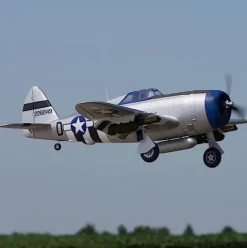 E-flite RC Airplane P-47 Razorback 1.2m BNF Basic Gray