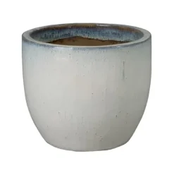 Emissary 23in White Stoneware Round Planter