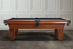 Empire USA – Corona Slate Pool Table w/ Premium Billiards Accessories (8FT) American Walnut